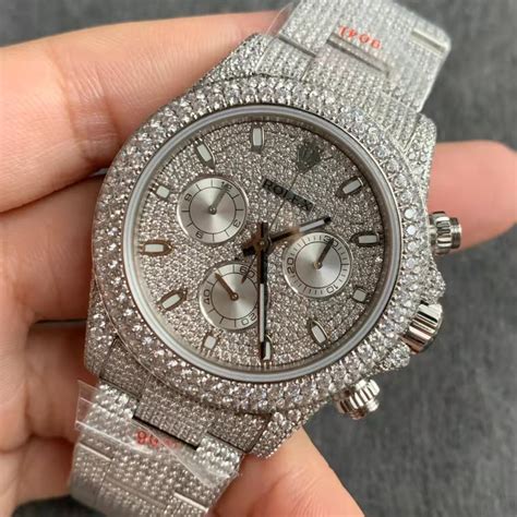 full diamond rolex fake|rolex daytona iced out.